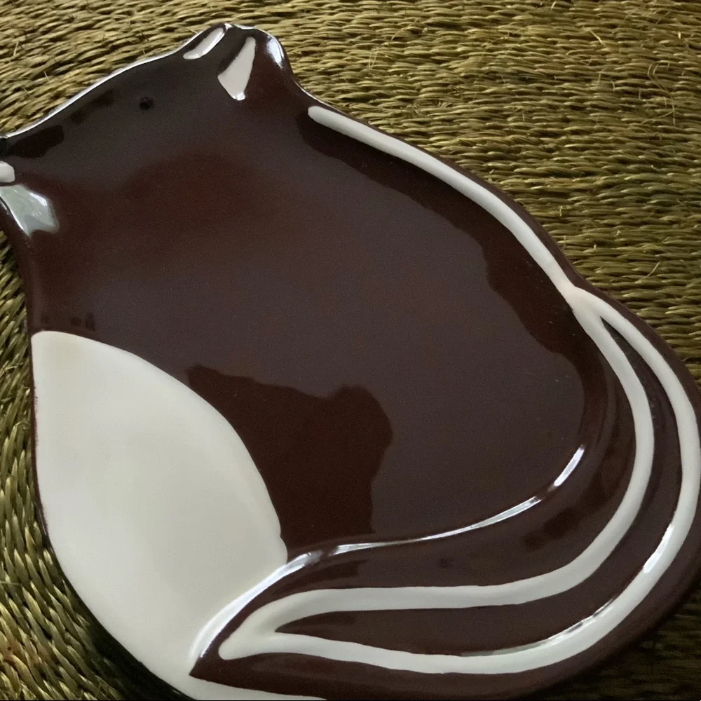Woodland Animal Trinket Dishes, Set of 2 Ceramic Animal